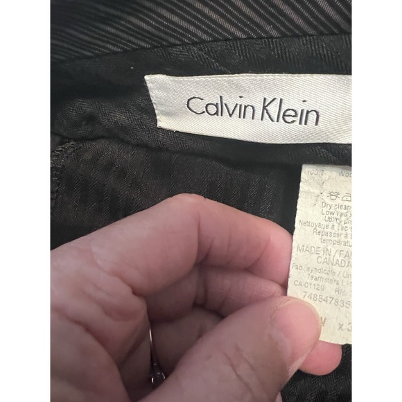 Calvin Klein Men's Black Slim Fit Wool Jacket Pants Suit Size 42R 36x30 - Picture 12 of 13